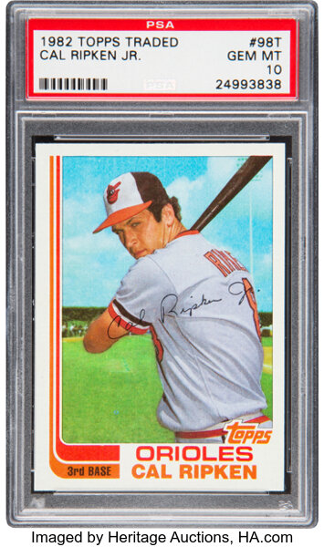 Cal Ripken 1982 Topps Traded Baseball #98t Mint Bgs 9