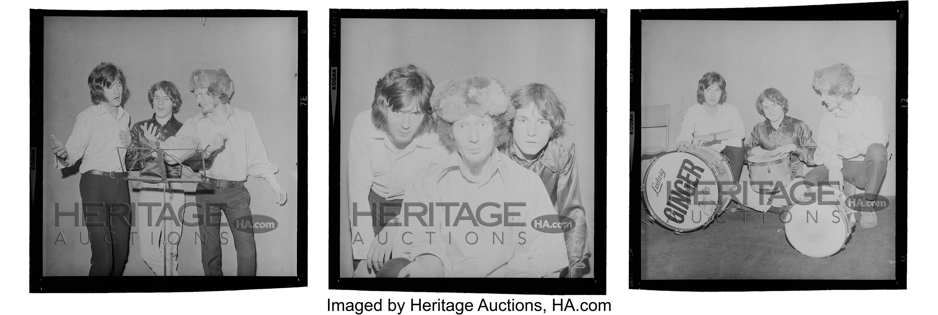 Cream group of three original black and white negatives with full lot 89354 heritage auctions