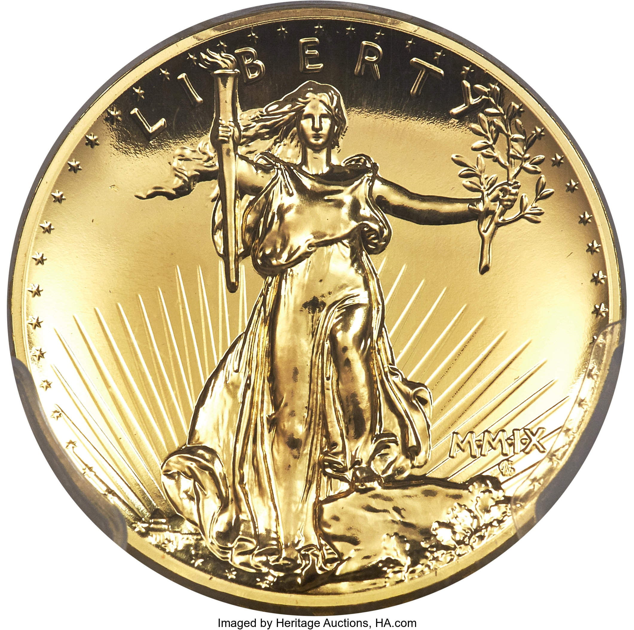 2009 $20 One-Ounce Gold Ultra High Relief Twenty Dollar MS70 | Lot ...