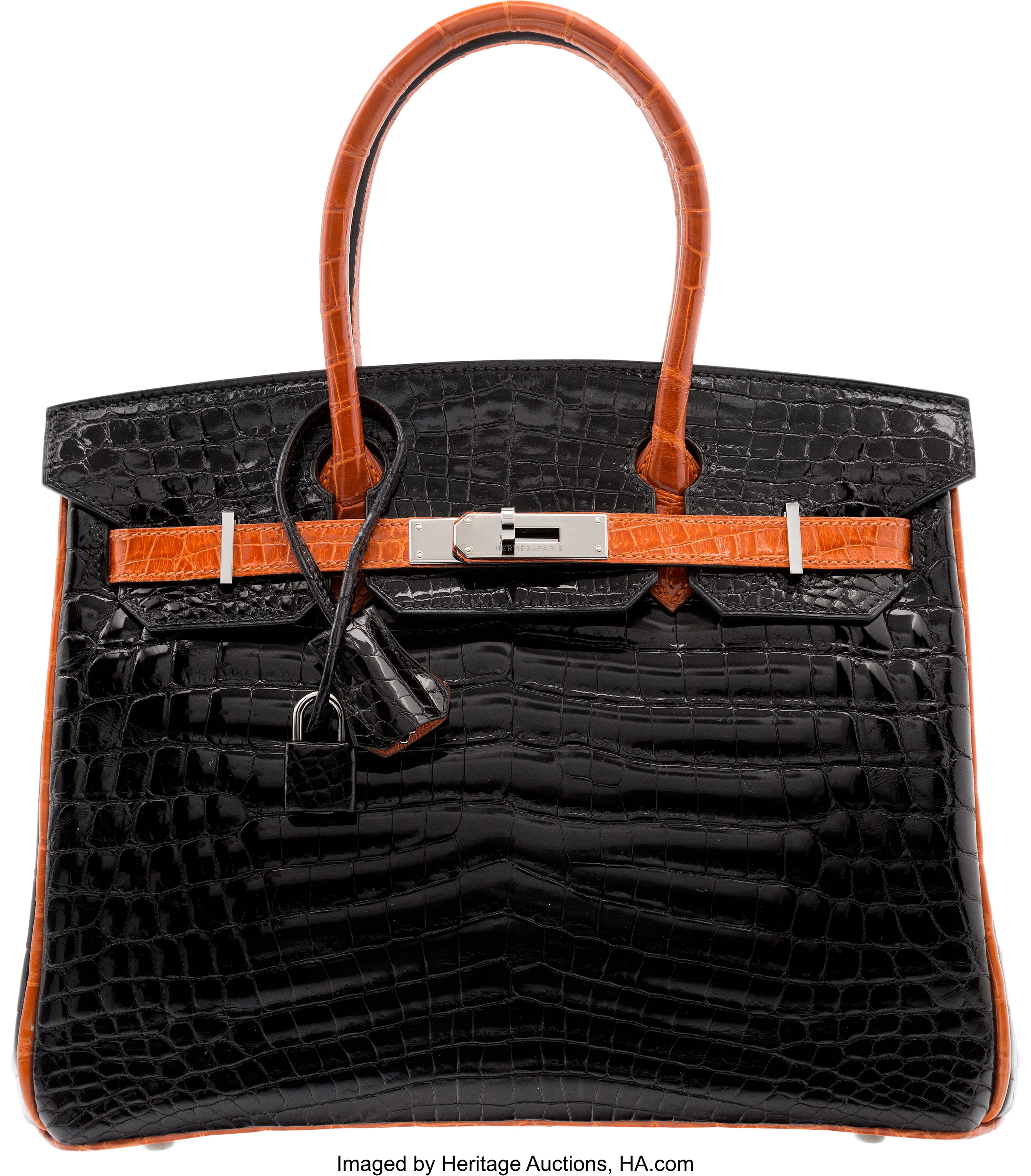 Very Rare Hermès Birkin 30 handbag in Croco Nilo Améthyste, PHW For Sale at  1stDibs