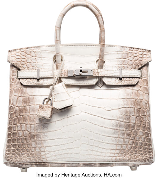 Hermès White Matte Niloticus Crocodile Himalaya Birkin 25 Palladium  Hardware, 2013 Available For Immediate Sale At Sotheby's