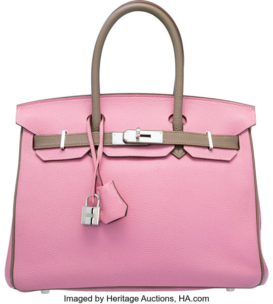 Hermes Birkin Bag 25cm Bubblegum 5P Togo Palladium Hardware