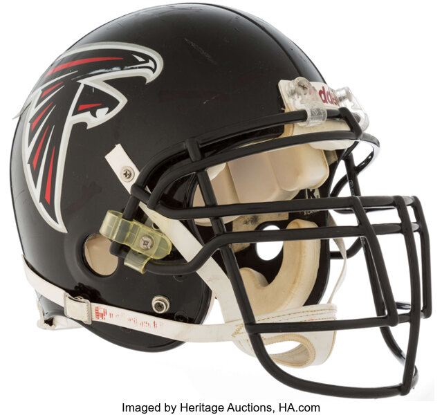 Early 2000's Ed Jasper Game Worn Atlanta Falcons Helmet. , Lot #43175