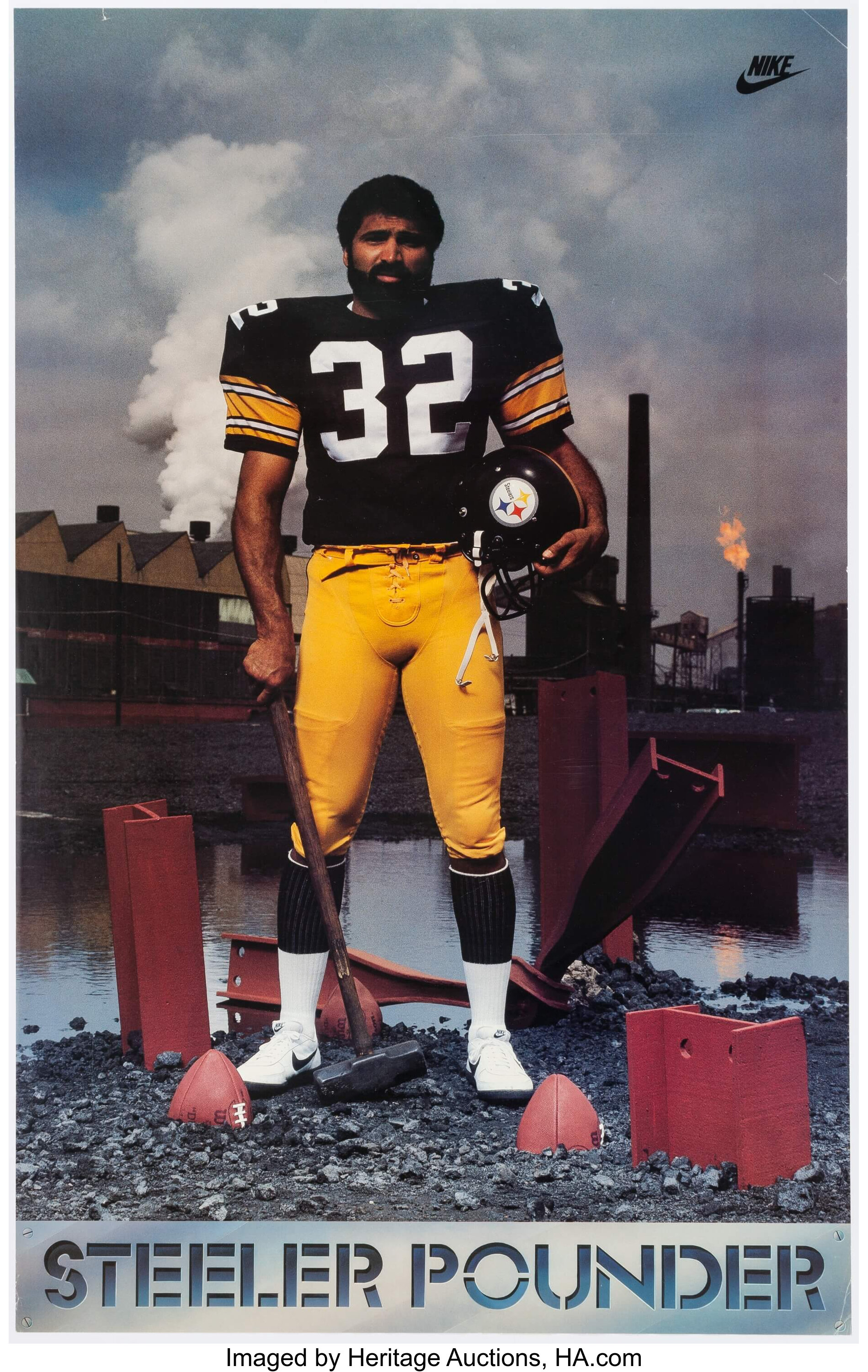 Sold at Auction: Franco Harris Autographed Print