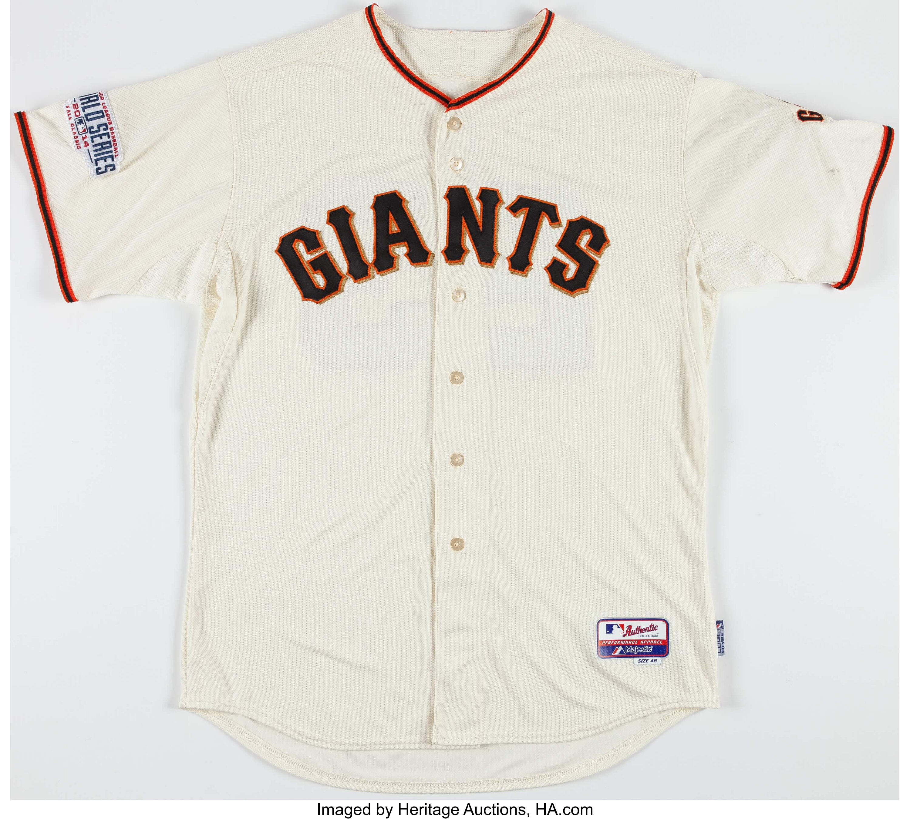 2014 Ron Wotus Game Worn San Francisco Giants Coach's Jersey with, Lot  #43203