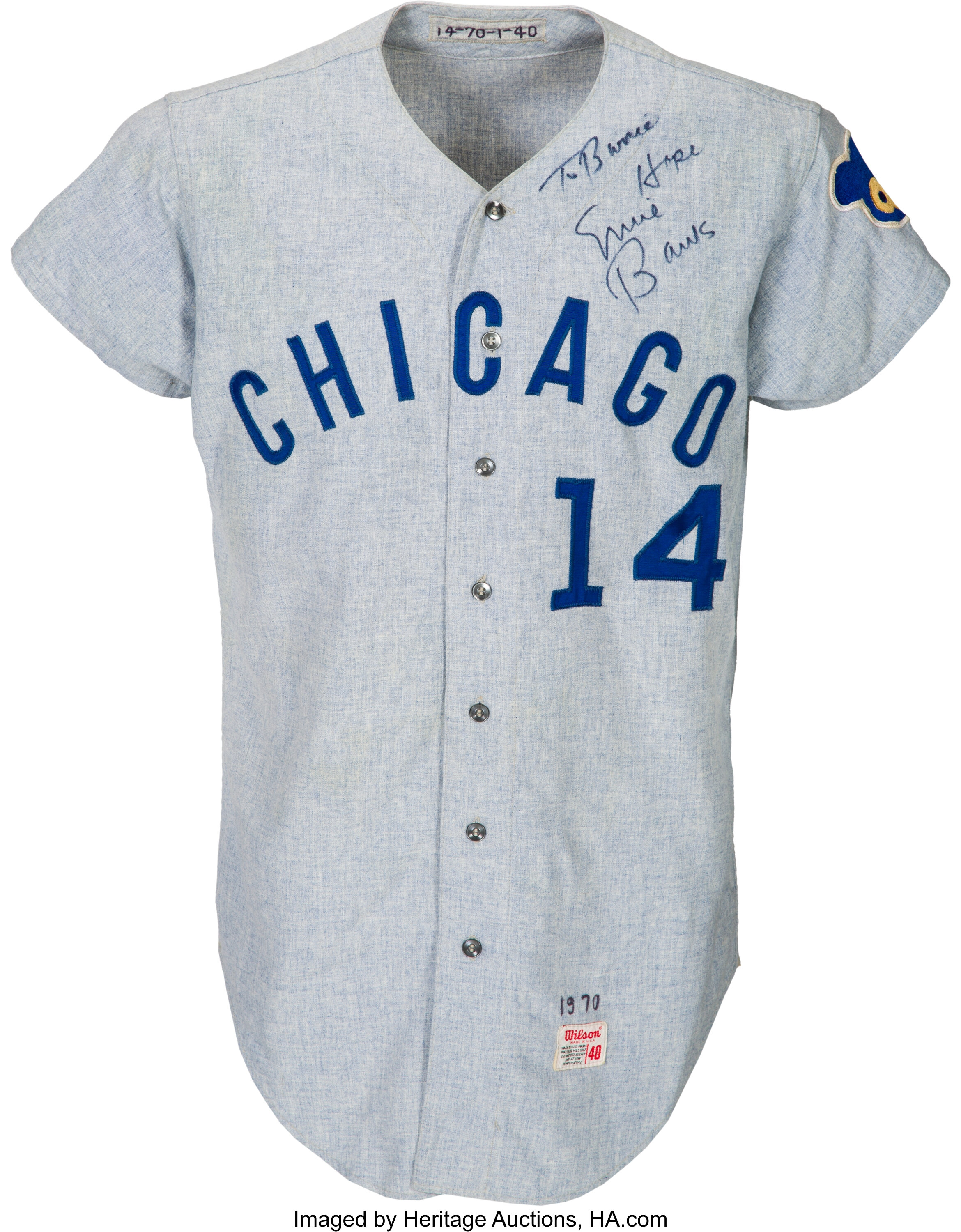 Ernie Banks Chicago Cubs Mitchell & Ness Away 1969 Authentic