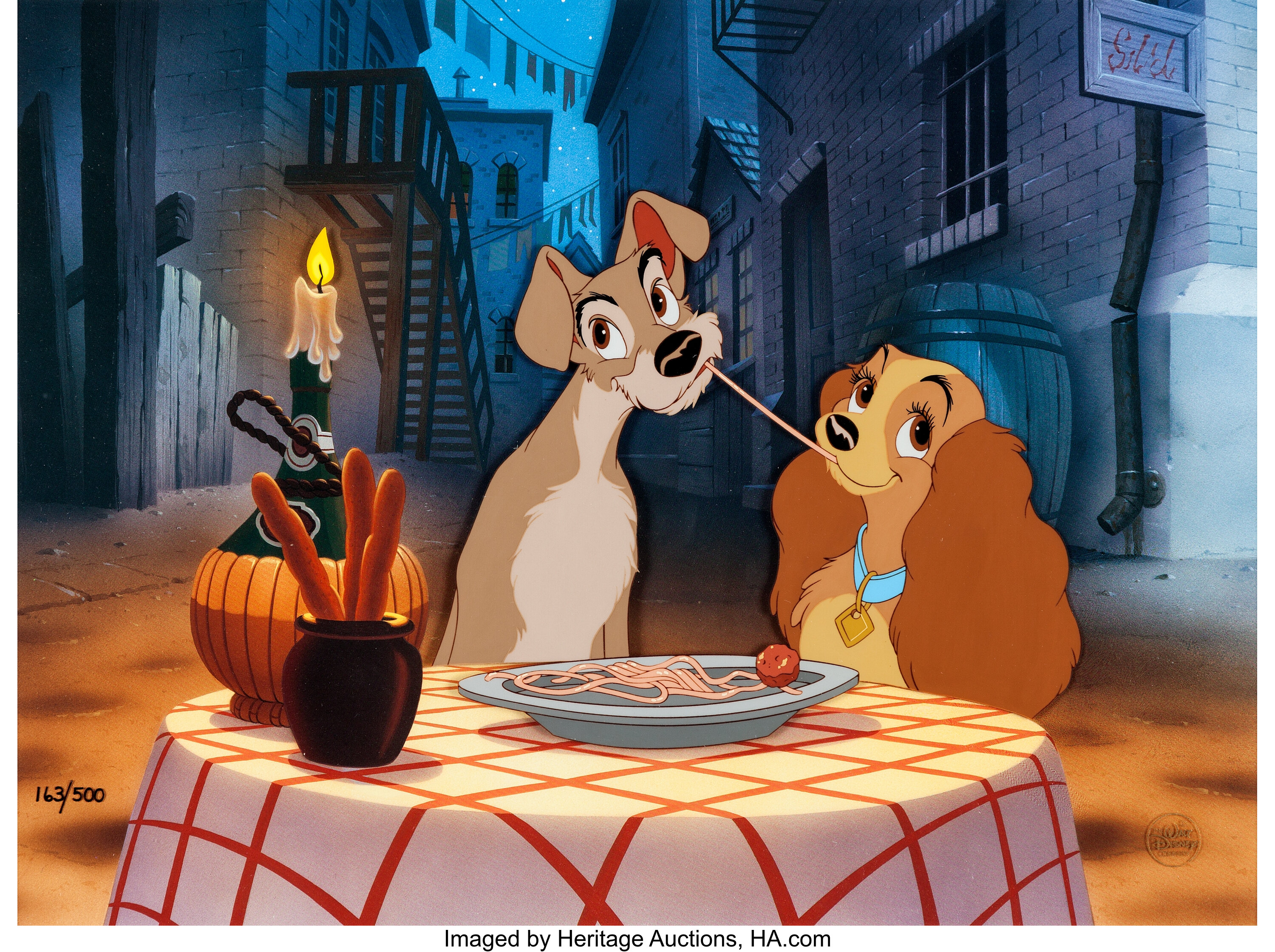 Lady And The Tramp Bella Notte Limited Edition Cel 163 500 Lot 95219 Heritage Auctions