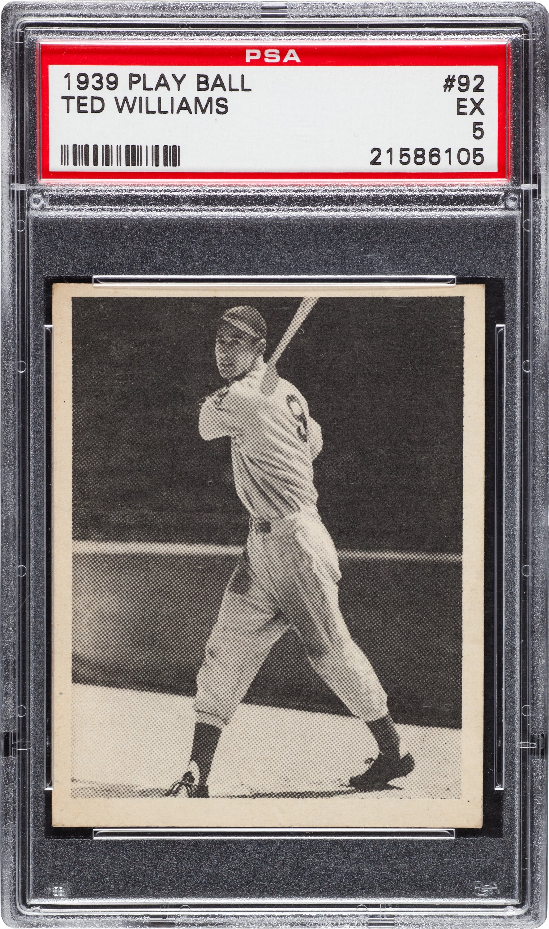 1939 Play Ball Ted Williams #92 PSA EX 5.... Baseball Cards Singles ...