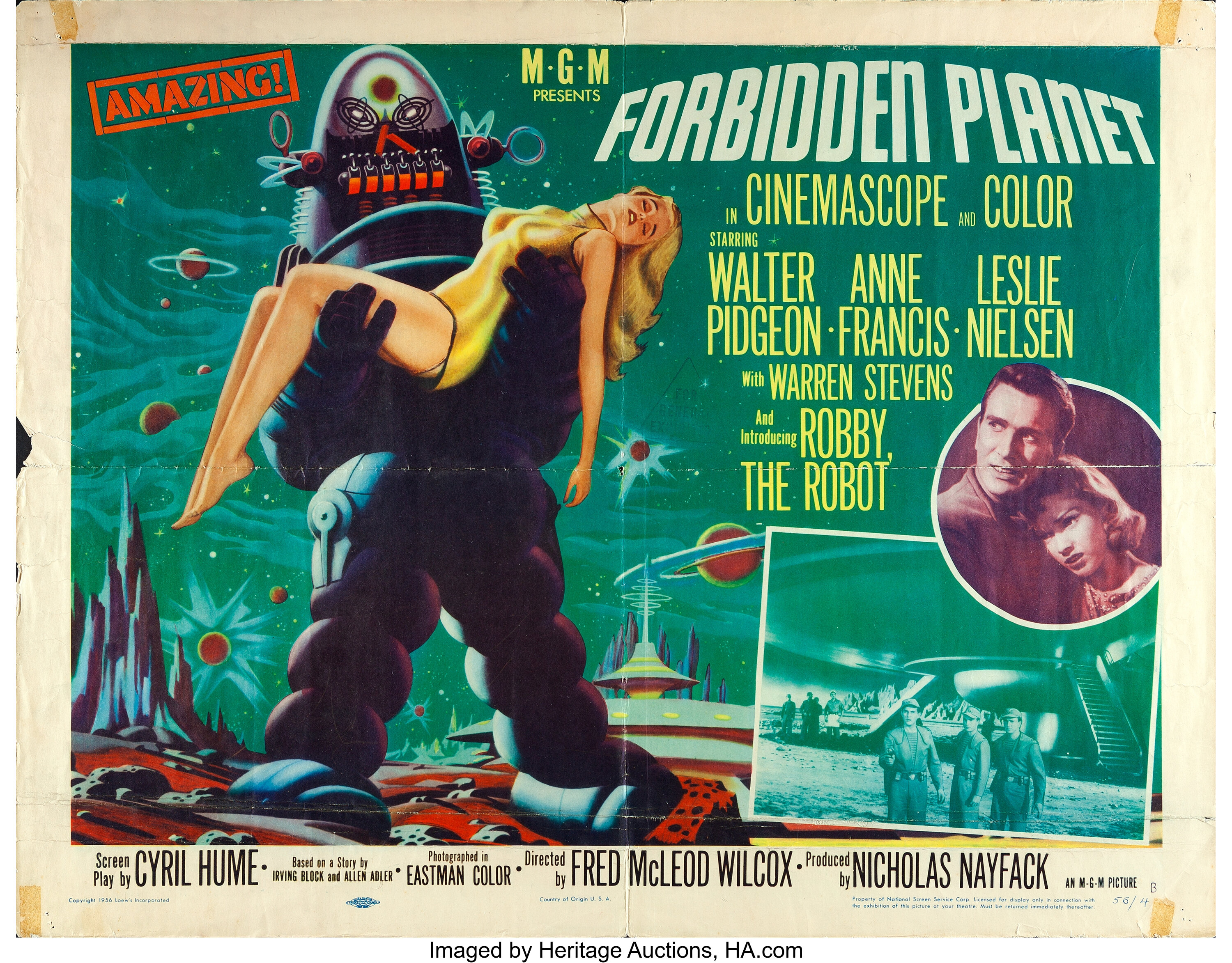 Forbidden Planet Mgm 1956 Half Sheet 22 X 28 Style B Lot 86129 Heritage Auctions 4368