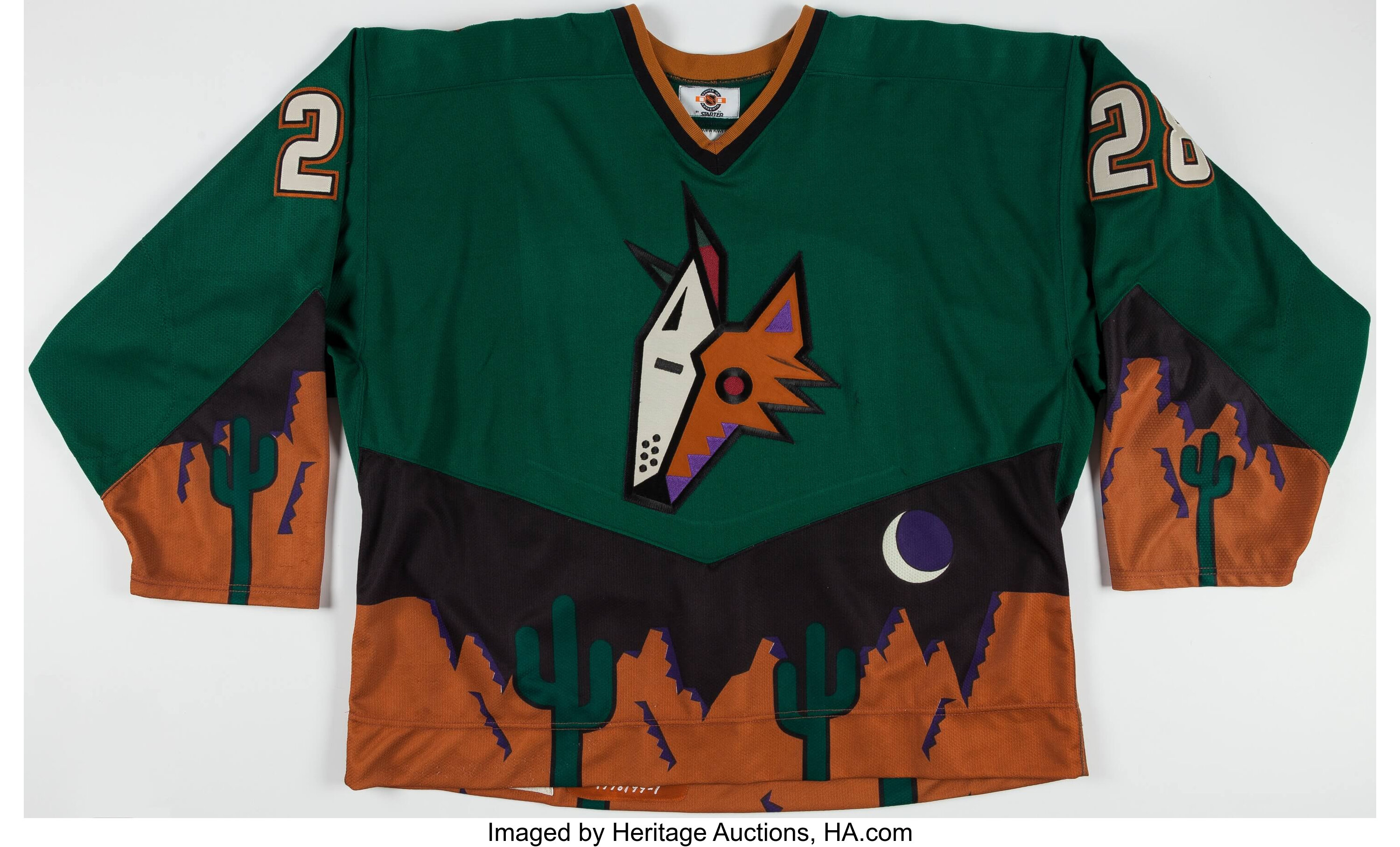 Phoenix coyotes game worn hot sale jersey