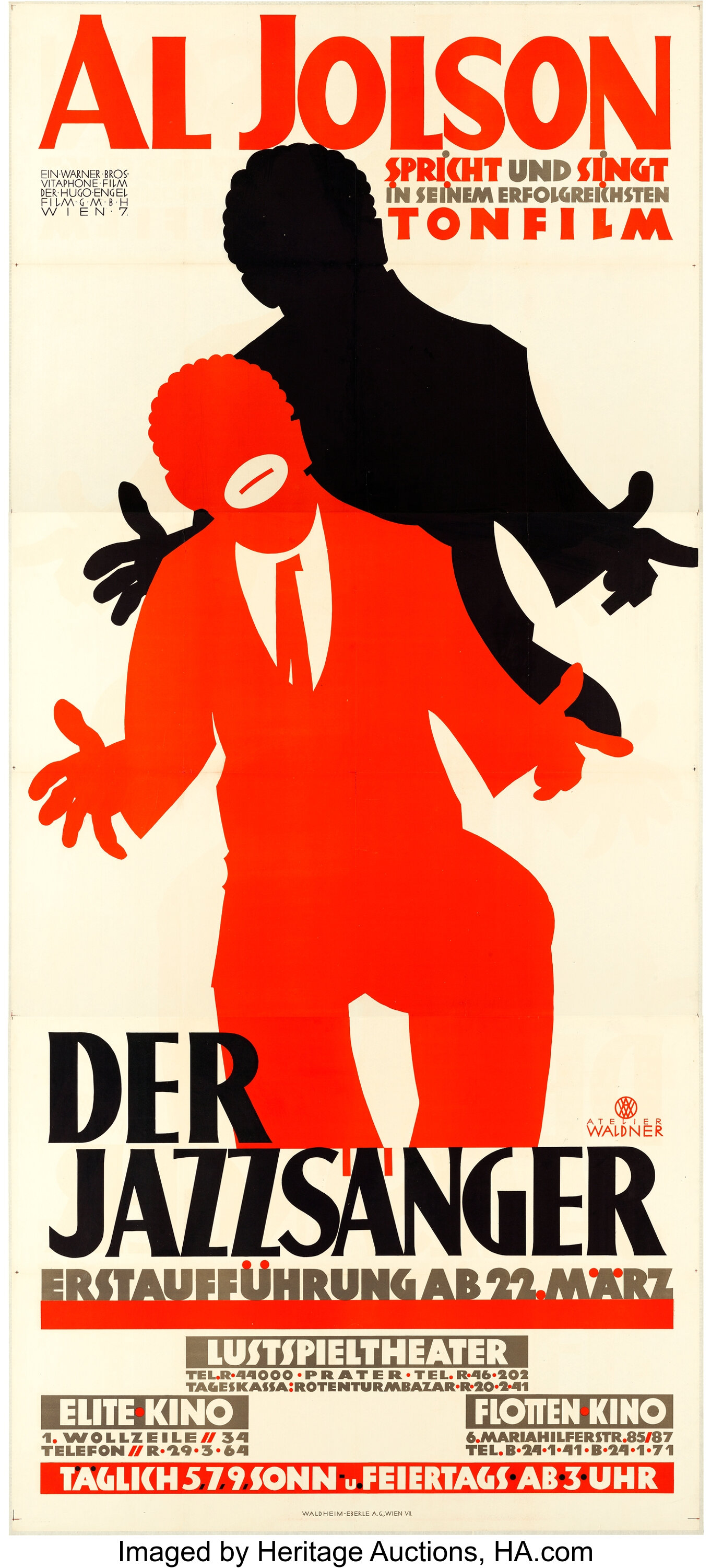 The Jazz Singer (warner Brothers, 1929). Austrian Three Sheet (50 