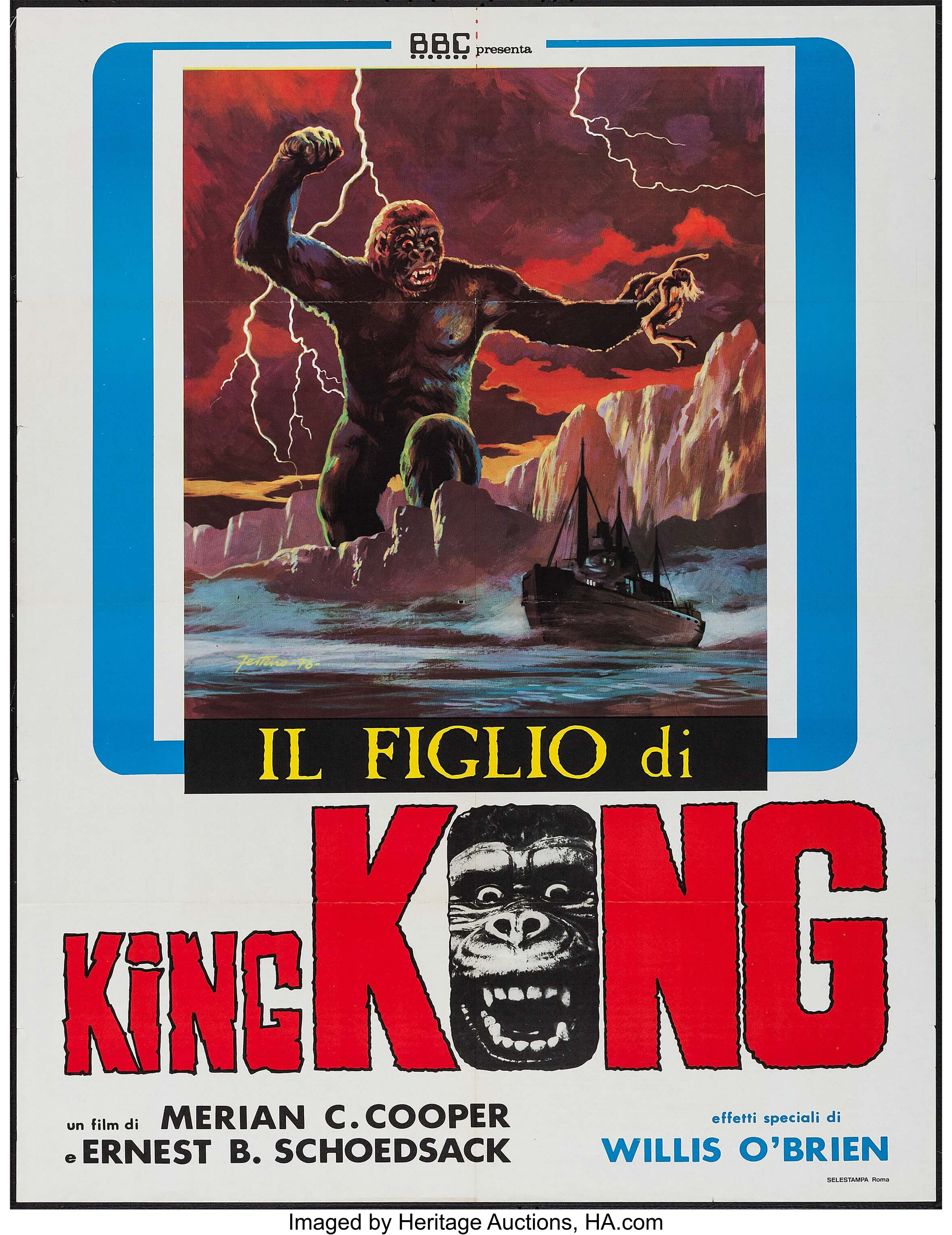 Son Of Kong Bbc R 1976 Italian 2 Fogli 39 X 55 Horror Lot 52338 Heritage Auctions