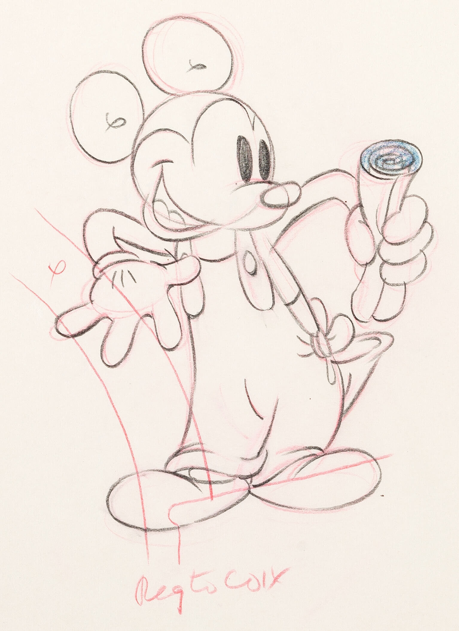 Boat Builders Mickey Mouse Animation Drawing (Walt Disney, 1938). | Lot ...