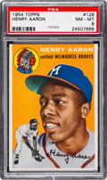 1954 Topps Hank Aaron Rookie #128 PSA NM-MT 8. Baseball Cards