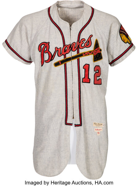 1929 Boston Braves Game Worn Jersey with Rare Indian Head Patch