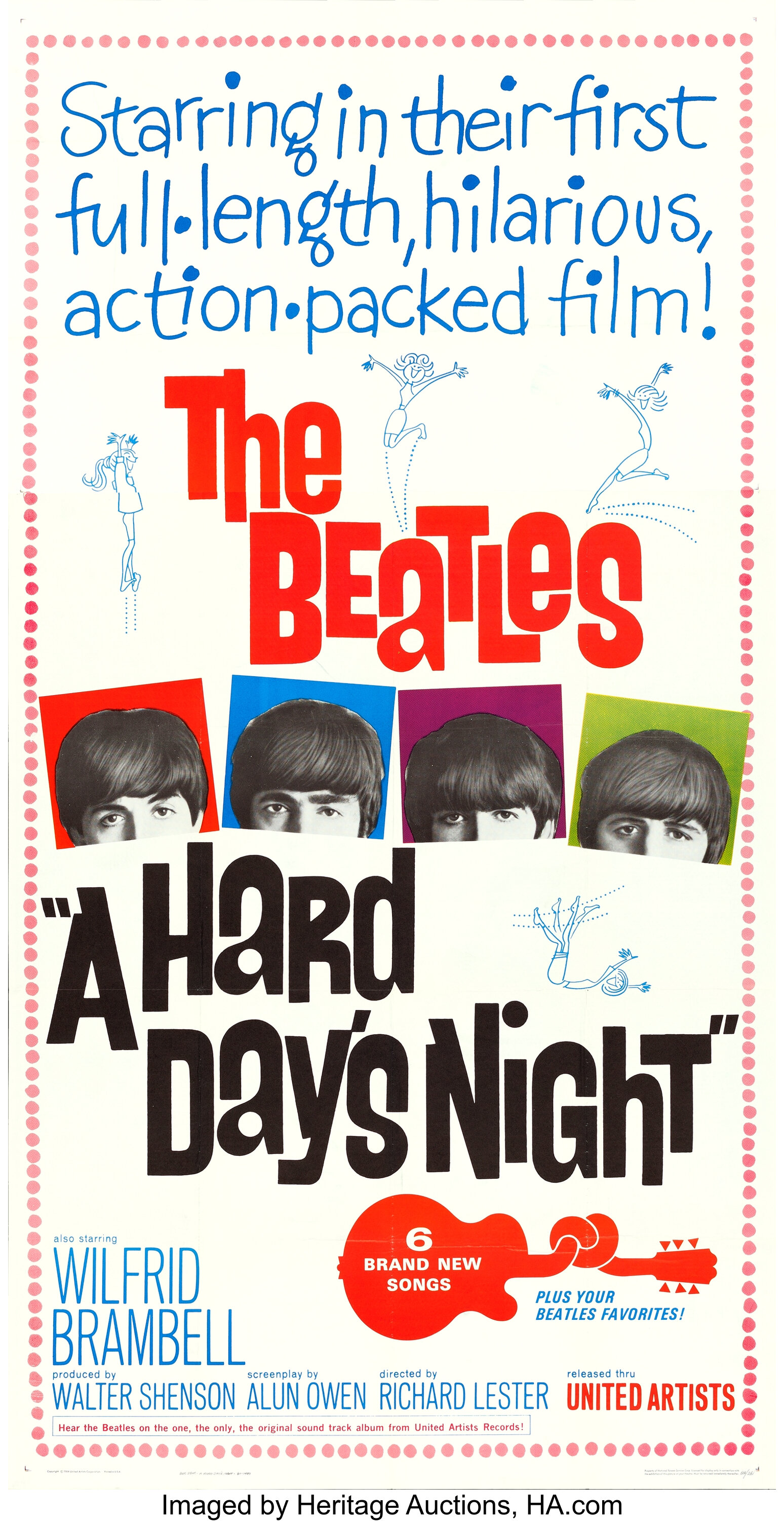 A Hard Day S Night United Artists 1964 Three Sheet 41 X Lot 860 Heritage Auctions