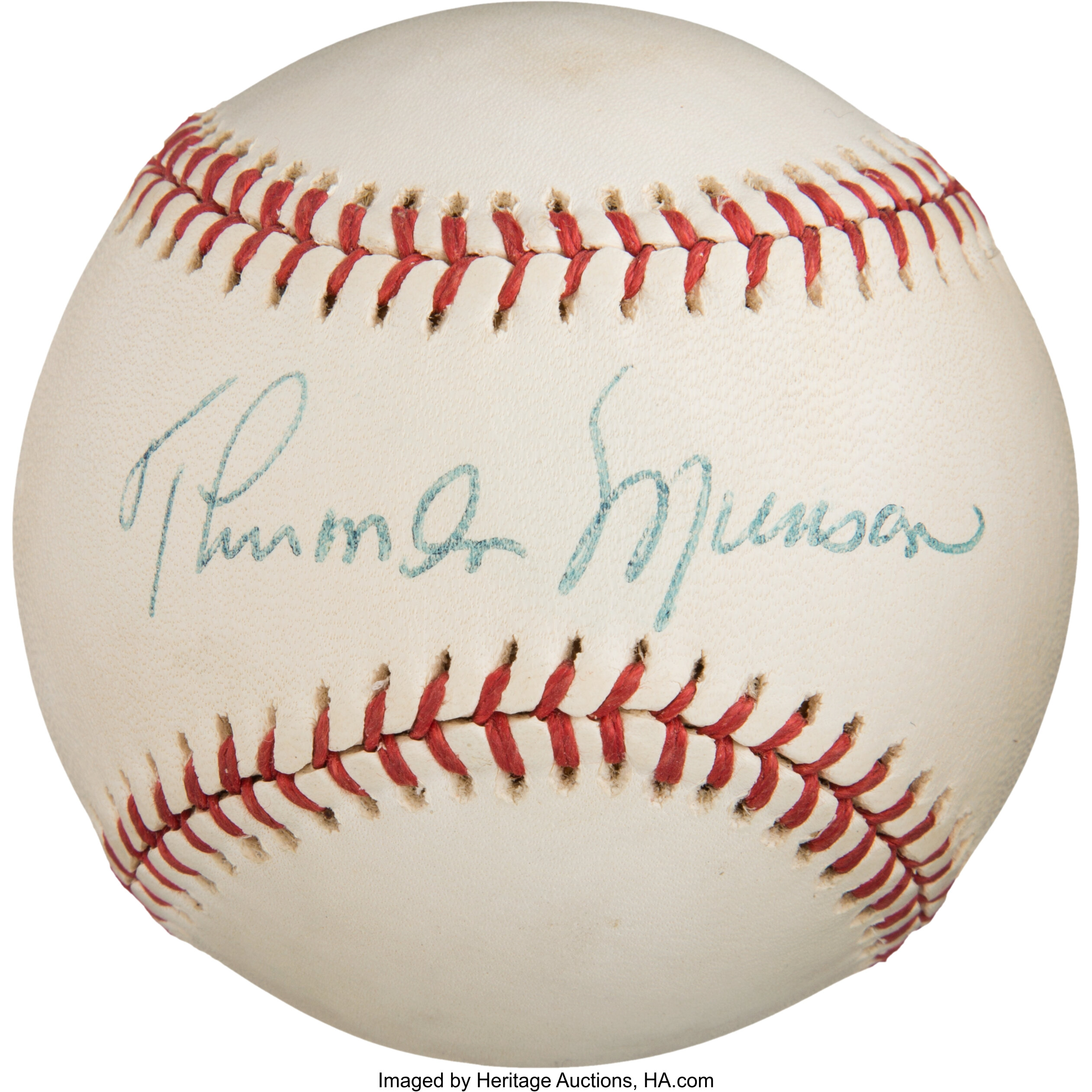 1976 Thurman Munson Single Signed Baseball, PSA/DNA NM+ 7.5