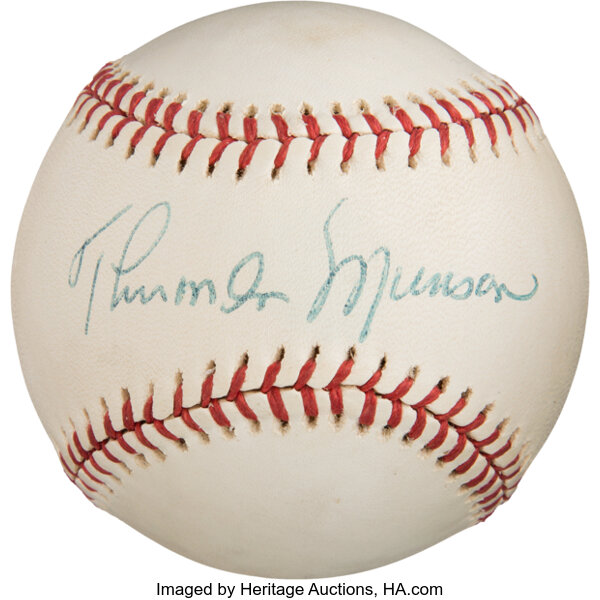 Thurman Munson Signed Baseball, Autographed Thurman Munson