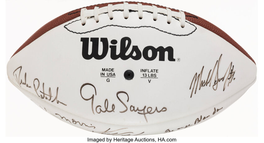 Walter Payton Signed Football. Football Collectibles Balls