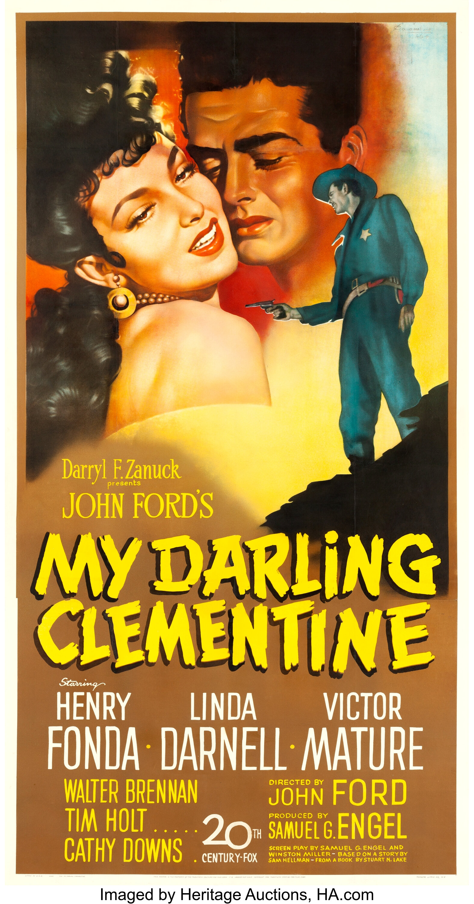 My Darling Clementine 20th Century Fox 1946 Three Sheet 4075