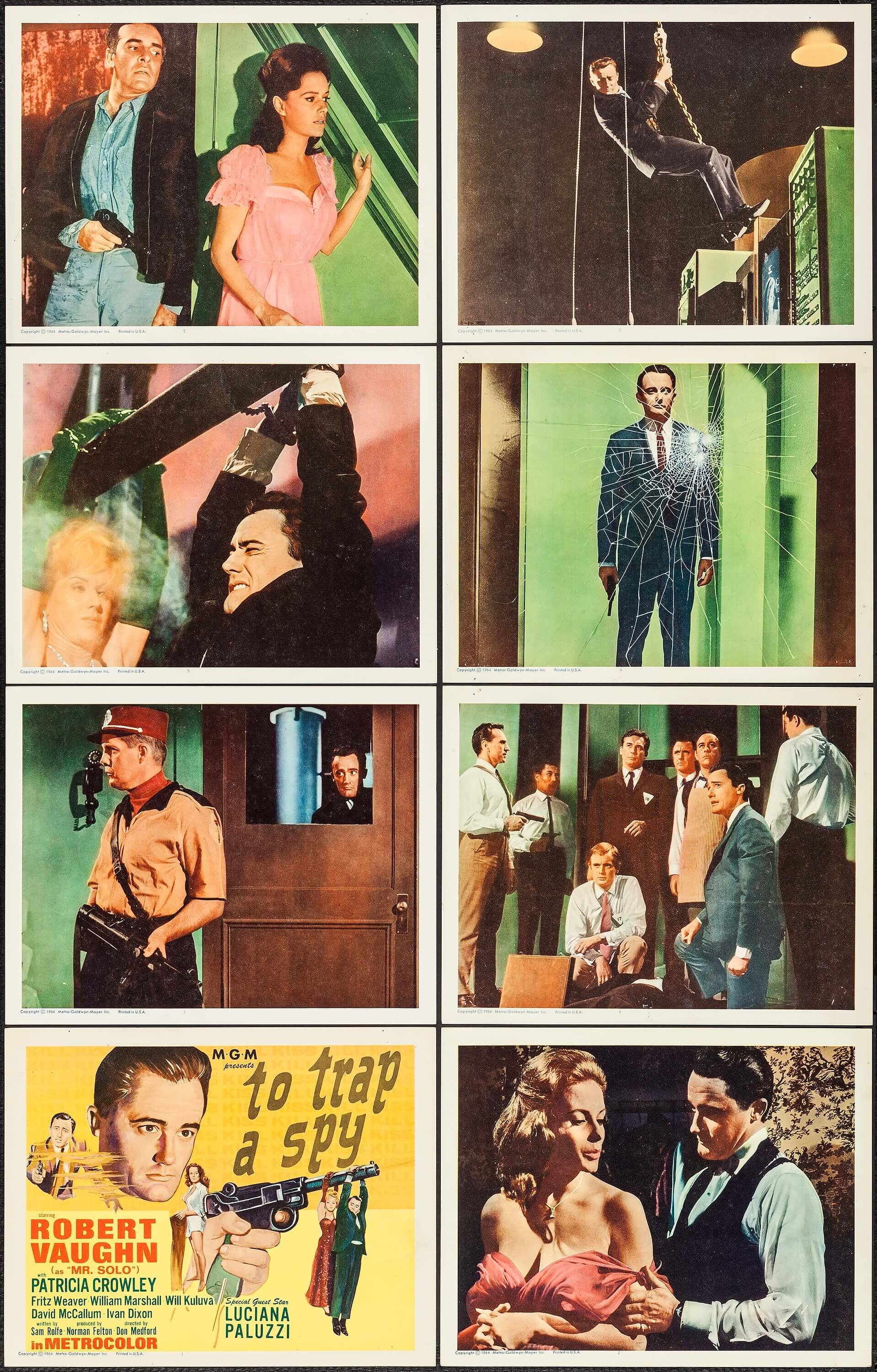 To Trap a Spy (MGM, 1966). Lobby Card Set of 8 (11