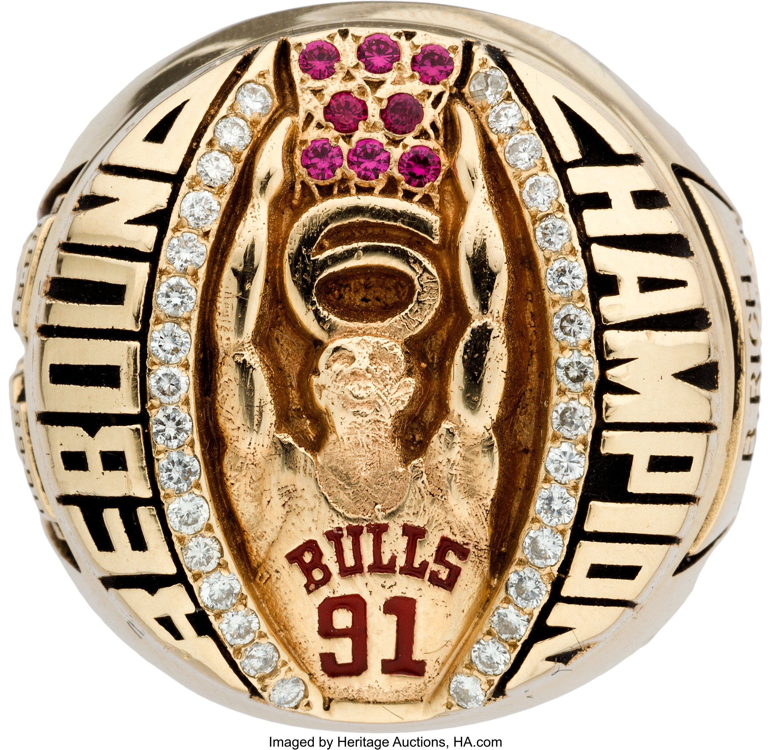 1997 Dennis Rodman Rebound Champion Ring.  Basketball