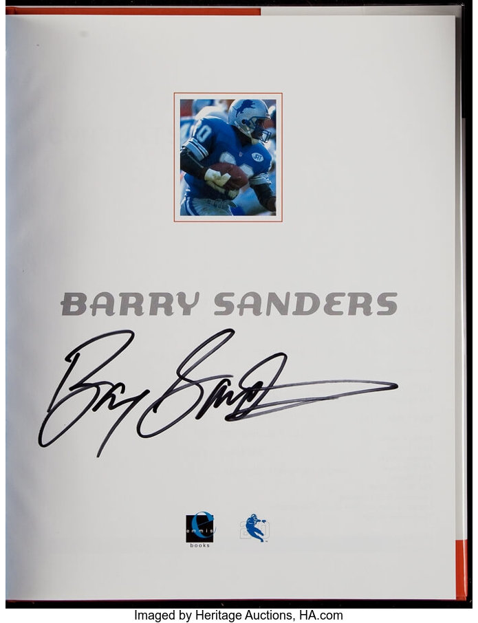 Barry Sanders Now You See Him - Barry Sanders (Signed Book)