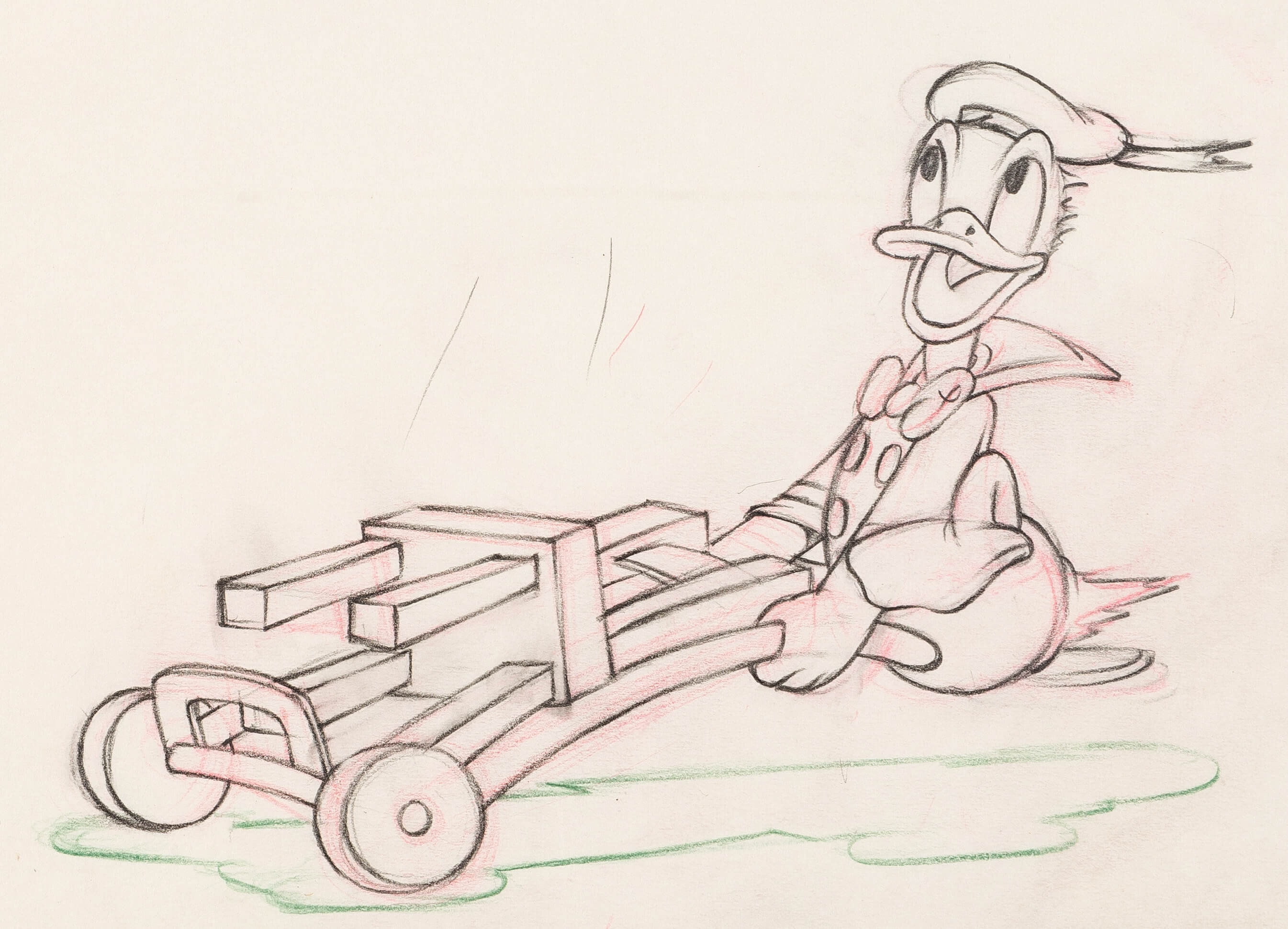 Donald's Cousin Gus Donald Duck Animation Drawing (Walt Disney, | Lot ...