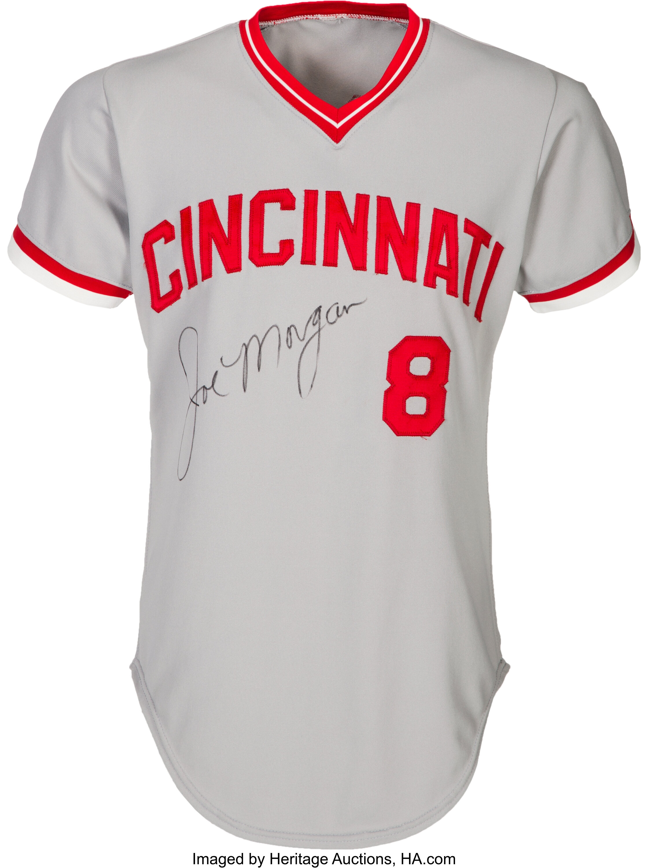 1974-77 Joe Morgan Game Worn Cincinnati Reds Jersey.  Baseball, Lot  #80459