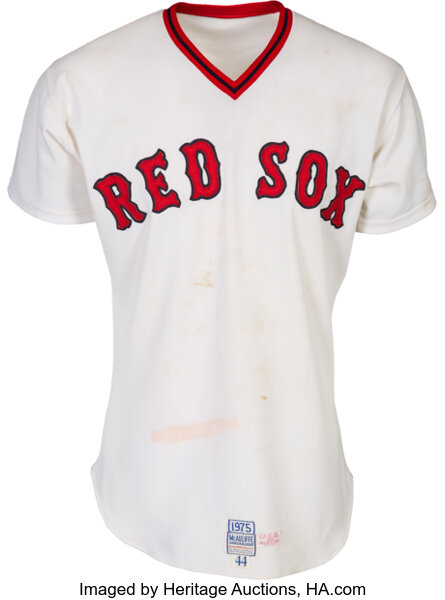 1975 Carlton Fisk Signed Game Worn Boston Red Sox Jersey