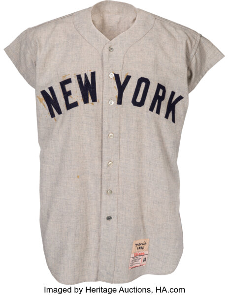 1960 Roger Maris Game Worn New York Yankees Jersey, MEARS A7.5., Lot  #80008