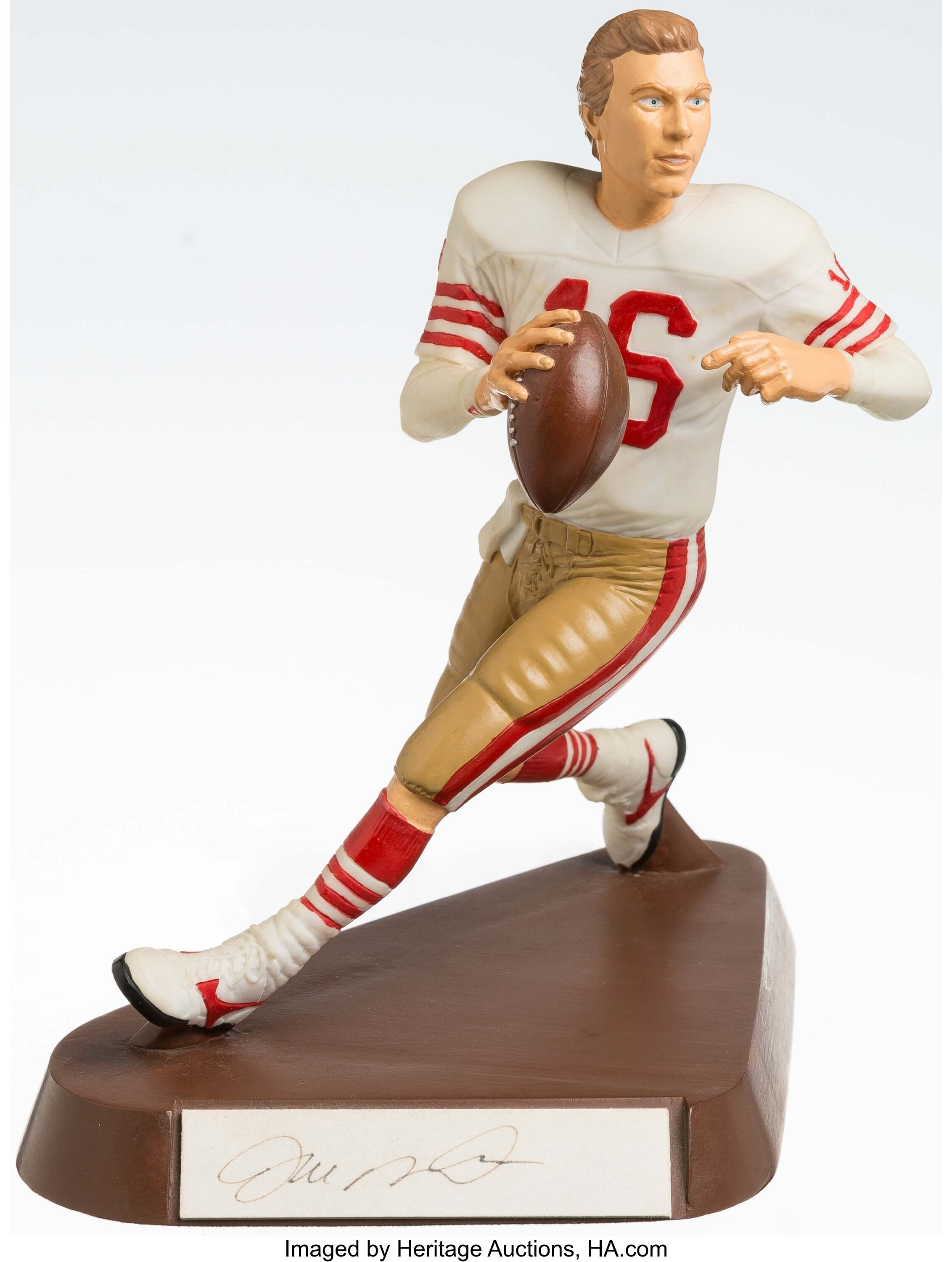 Joe Montana Signed Salvino Football Legends Figurine