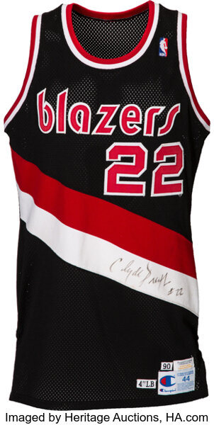 LegacyVintage99 Vintage Portland Trail Blazers Jersey #22 Clyde Drexler Champion Medium 40 Made USA New with Tags NBA Oregon 90's 1990's Nwt Deadstock Rare