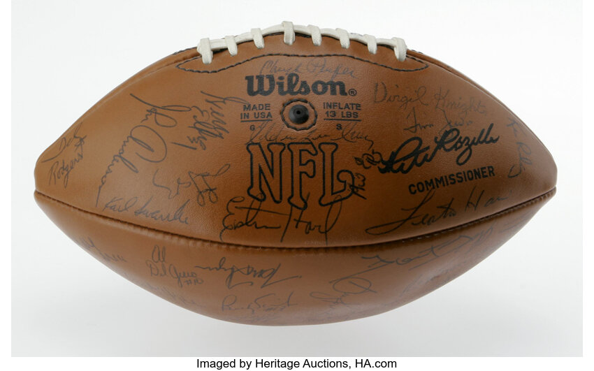 1984 Green Bay Packers Team Signed Football. Wilson football