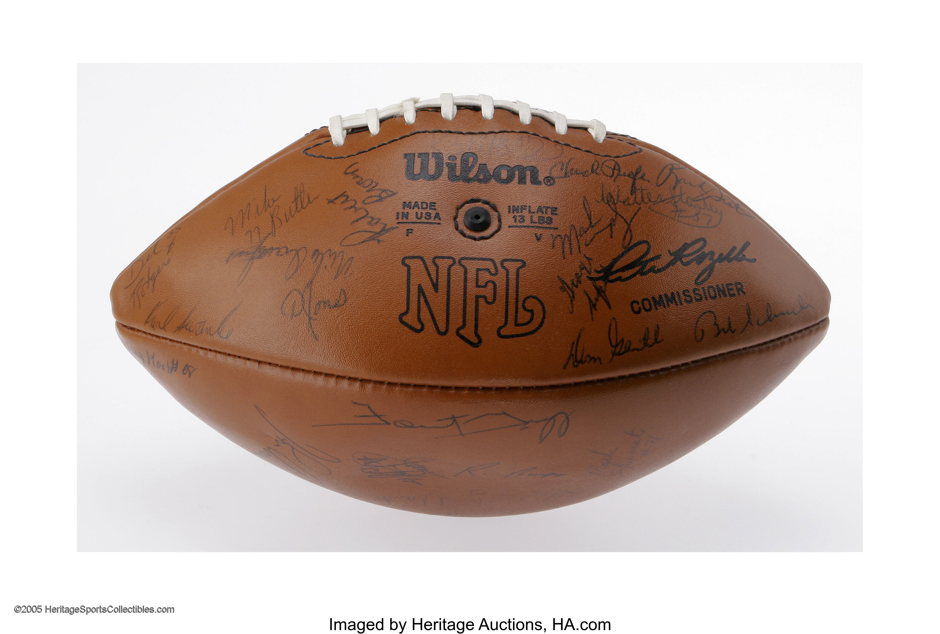 1984 Green Bay Packers Team Signed Football. Wilson football