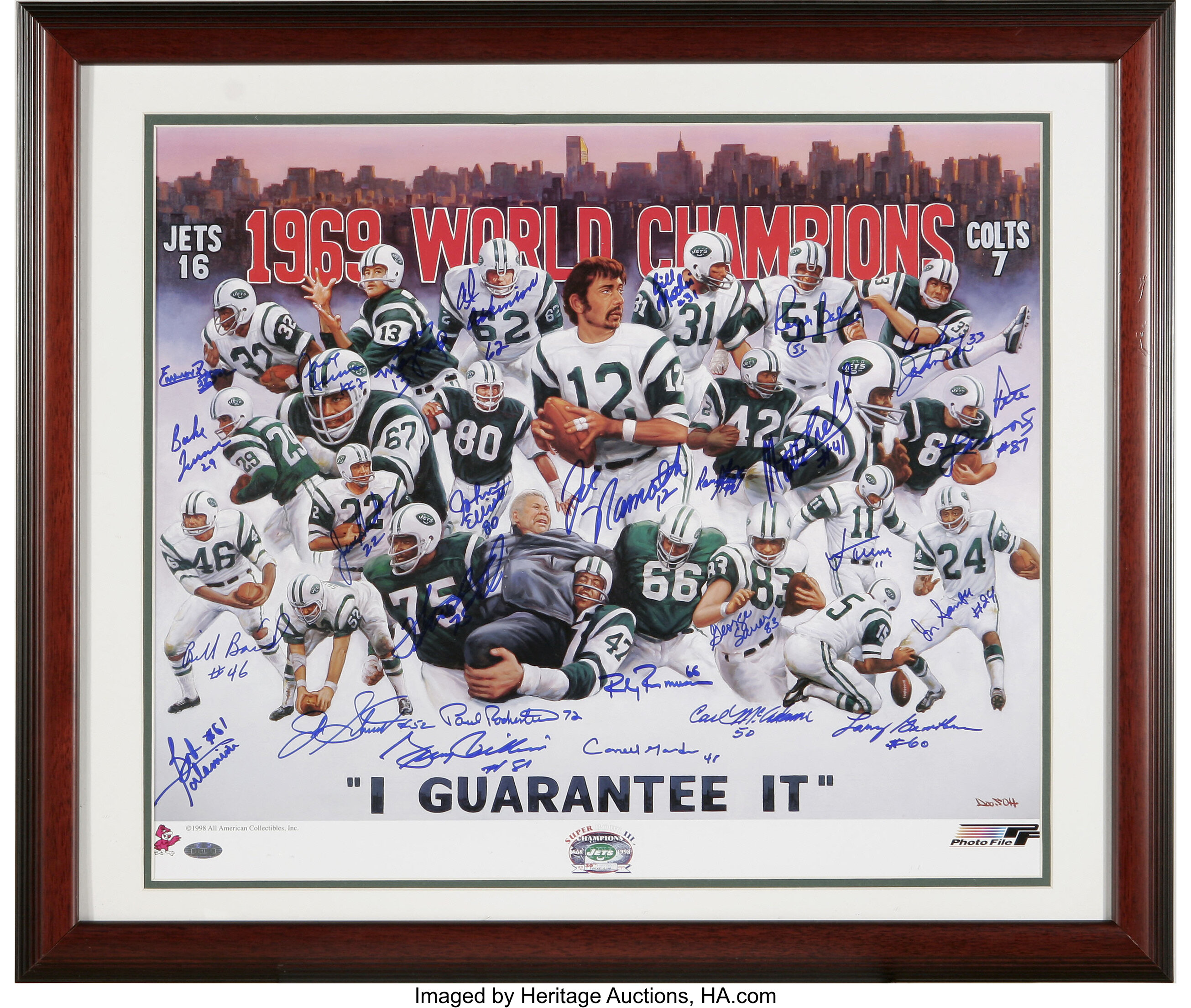 1969 New York Jets Super Bowl Team Autographed Jets (Throwback) Authen –  Palm Beach Autographs LLC