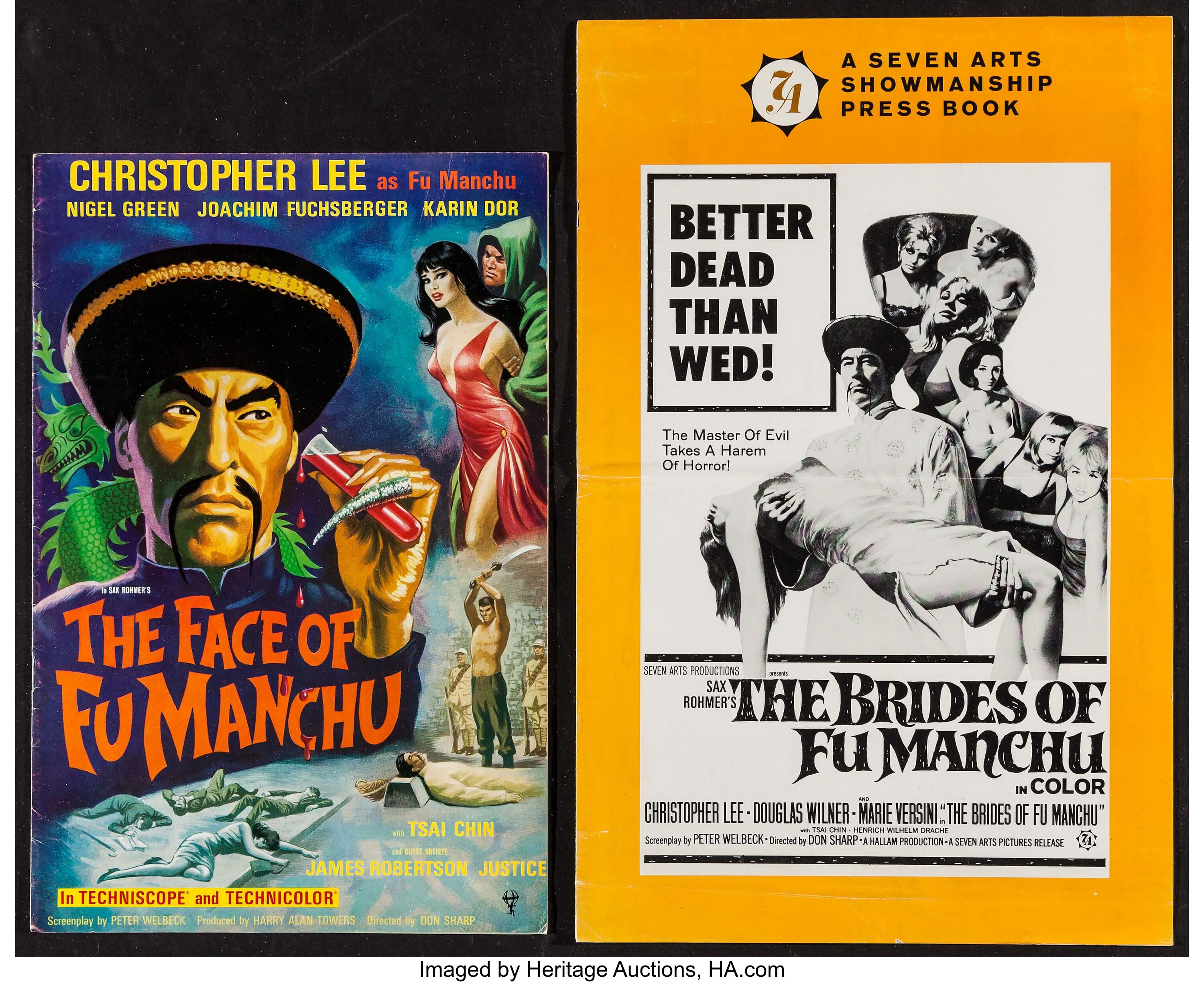 The Face of Fu Manchu & Others Lot (Seven Arts, 1965). Uncut | Lot