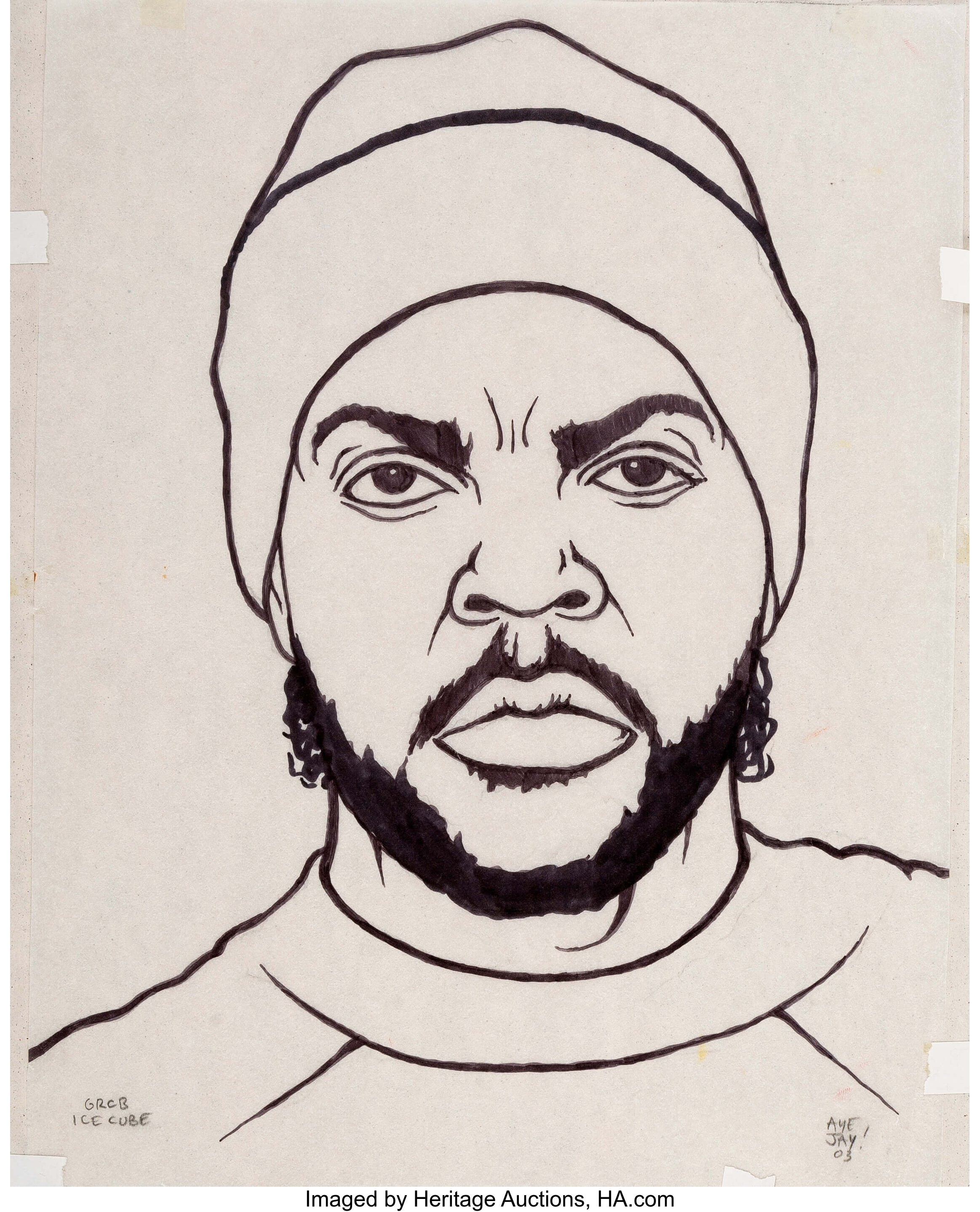 ice cube rapper drawing