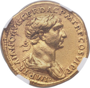 Ancients: Trajan (AD 98-117), with Divus Trajan Pater (died ca. AD