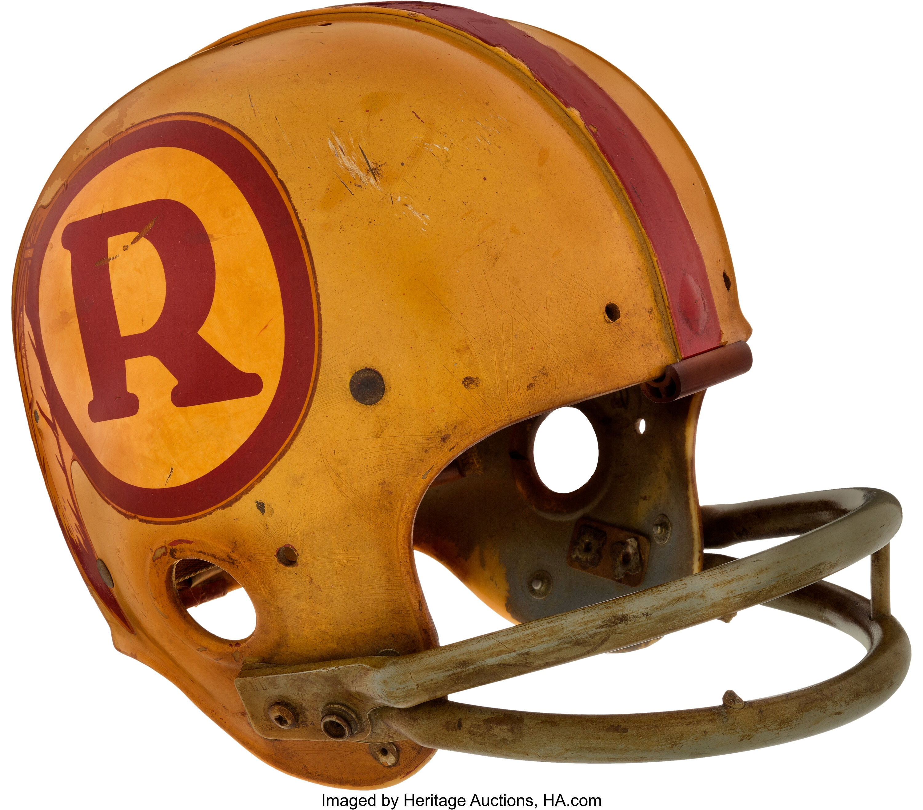 Early 1970's Jerry Smith Game Worn Washington Redskins Helmet