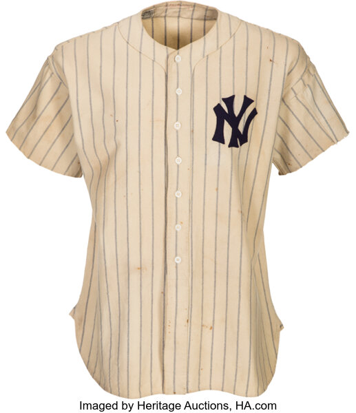 1933 Babe Ruth Game Worn New York Yankees Jersey, Worn in First