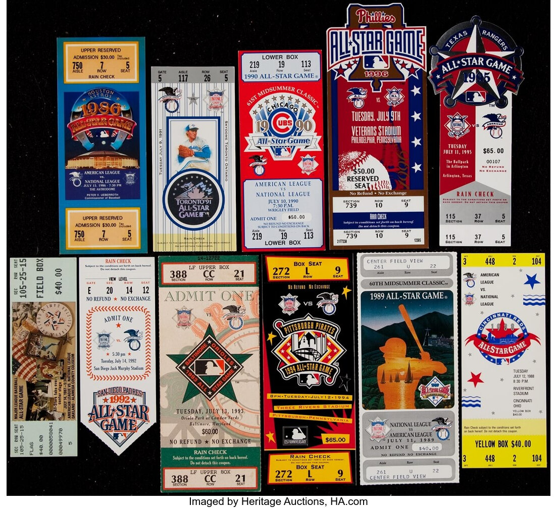 1996 MLB ALL STAR GAME BASEBALL TICKET w/ HOLDER