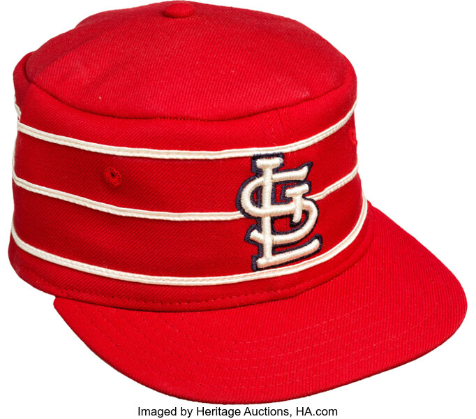 1976 Lou Brock Game Worn Signed St. Louis Cardinals Pillbox Cap., Lot  #82002