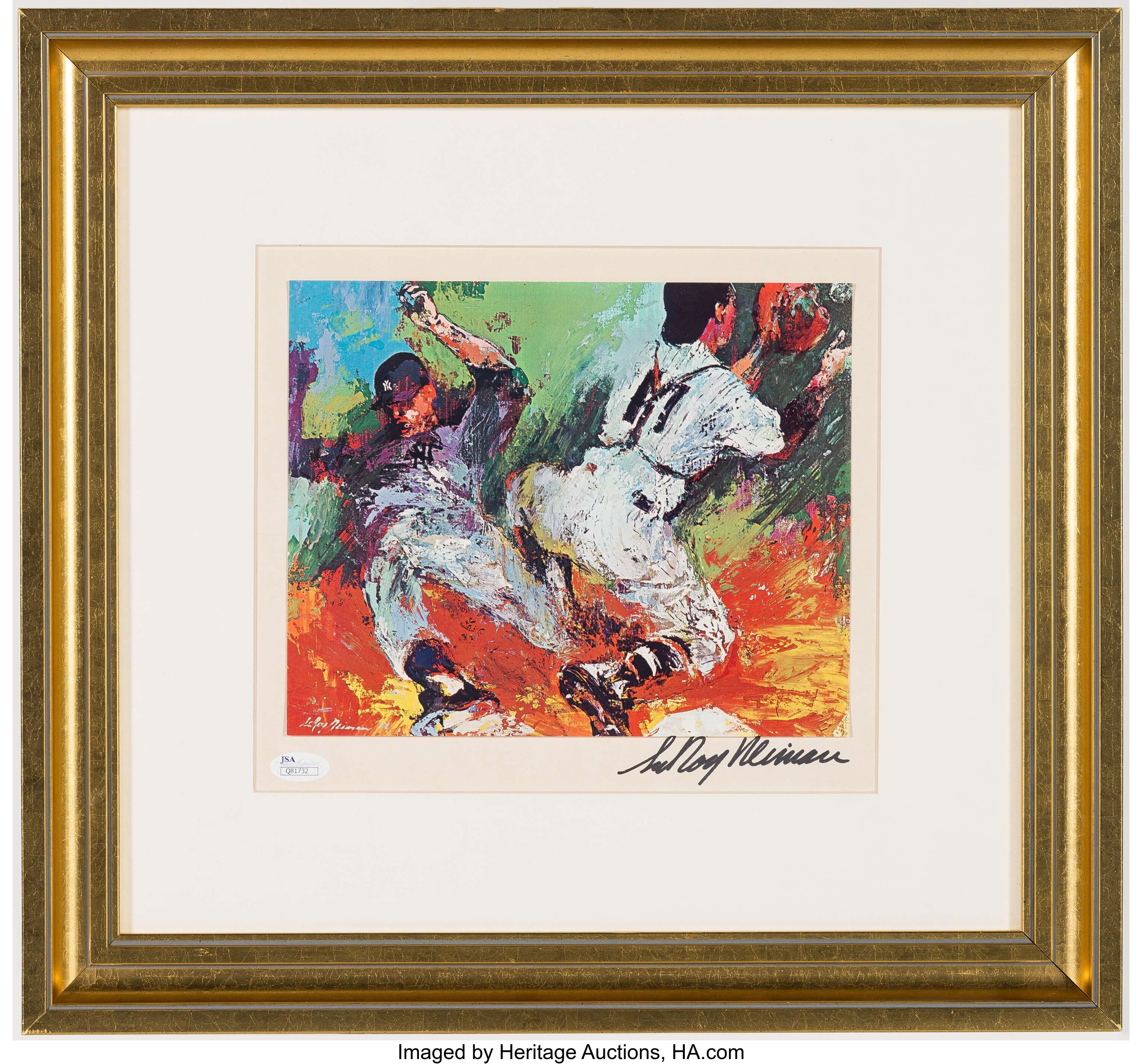 Leroy Neiman Mickey Mantle Painting