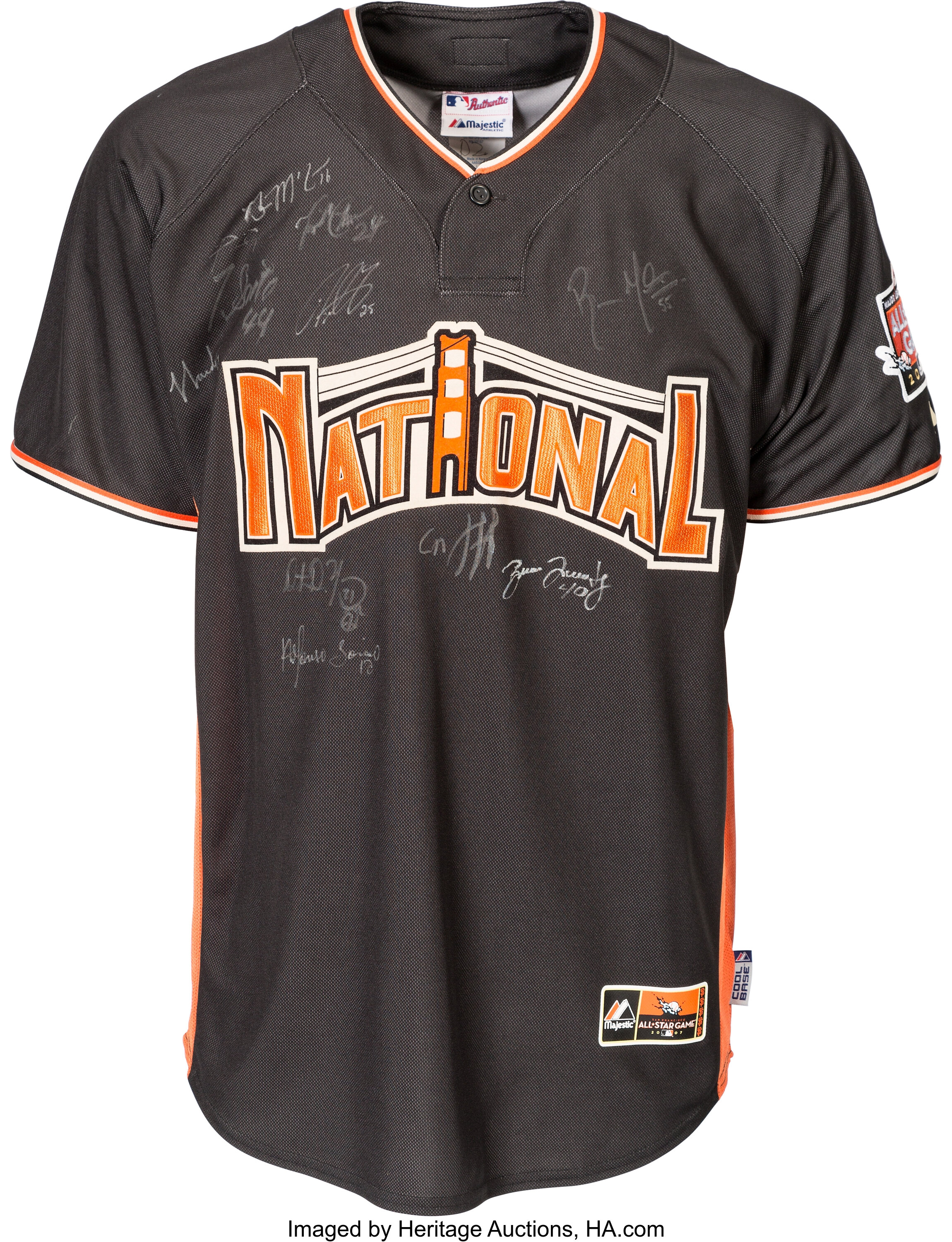 2007 National League All-Star Team Signed Jersey.  Baseball, Lot #83324