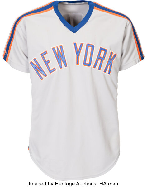 1988 Darryl Strawberry Game Worn New York Mets Jersey.  Baseball, Lot  #83399
