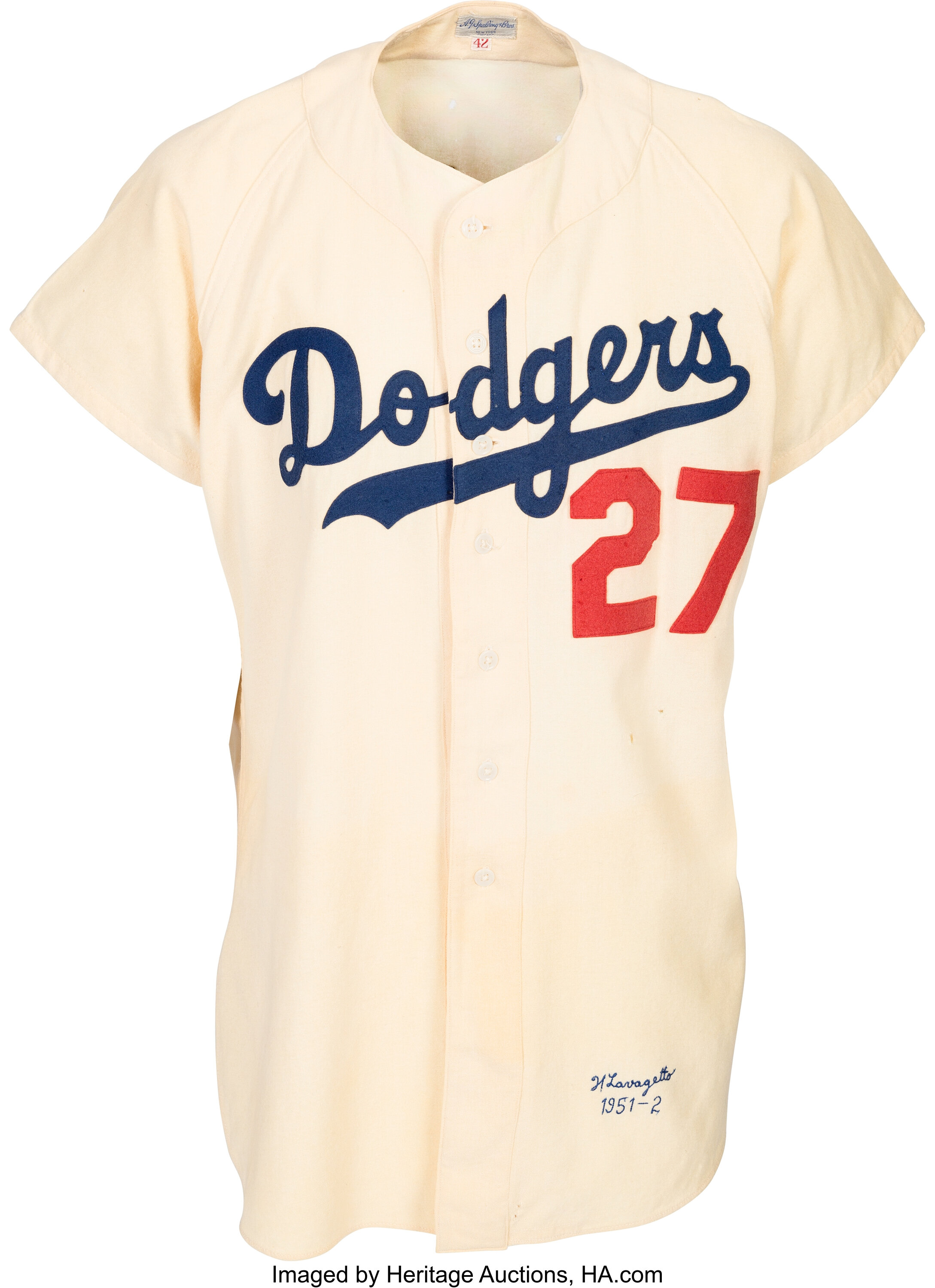 1951-52 Cookie Lavagetto Game Worn Brooklyn Dodgers Uniform