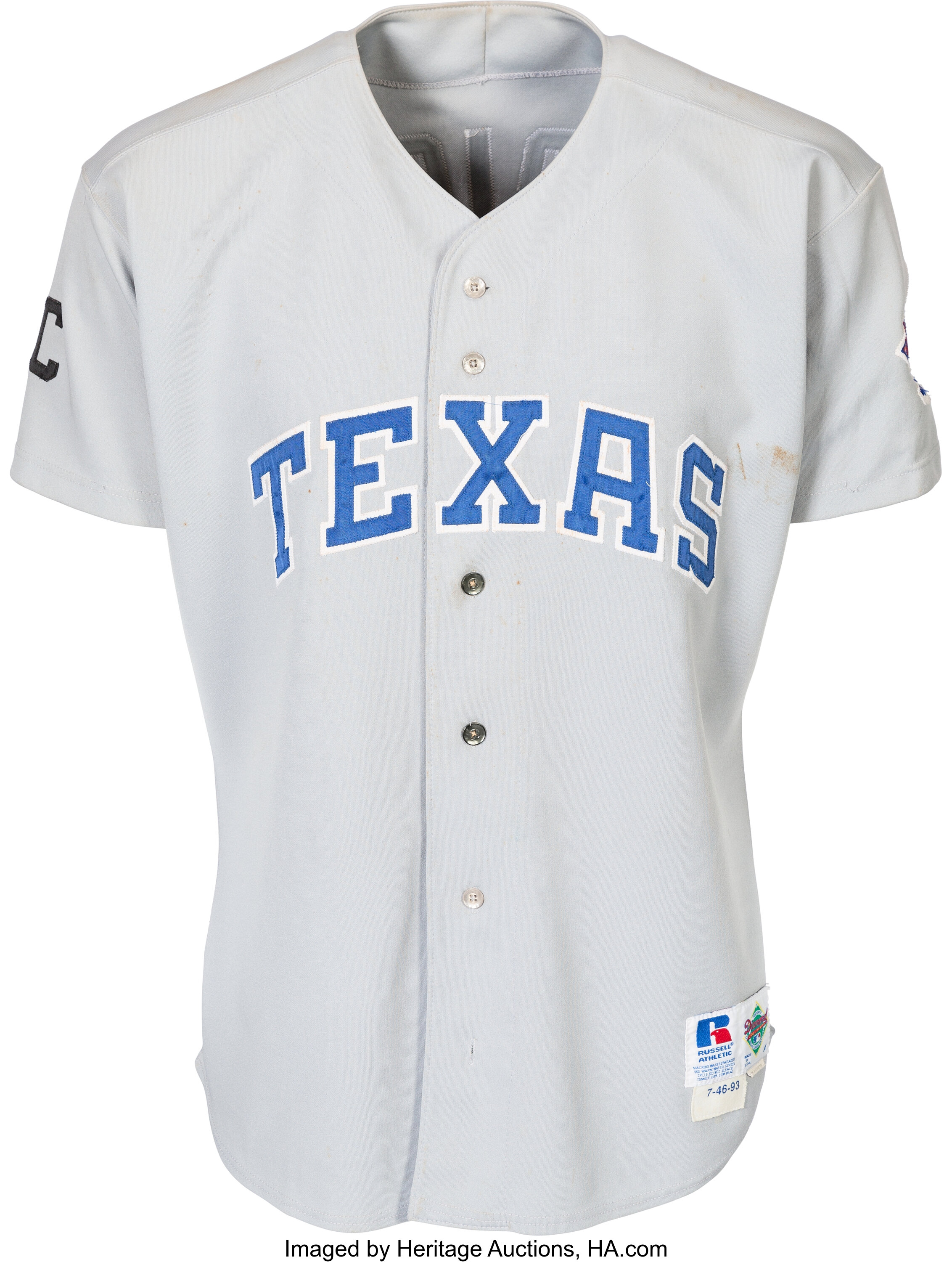 1993 Ivan Rodriguez Game Worn Texas Rangers Jersey.  Baseball, Lot  #81961