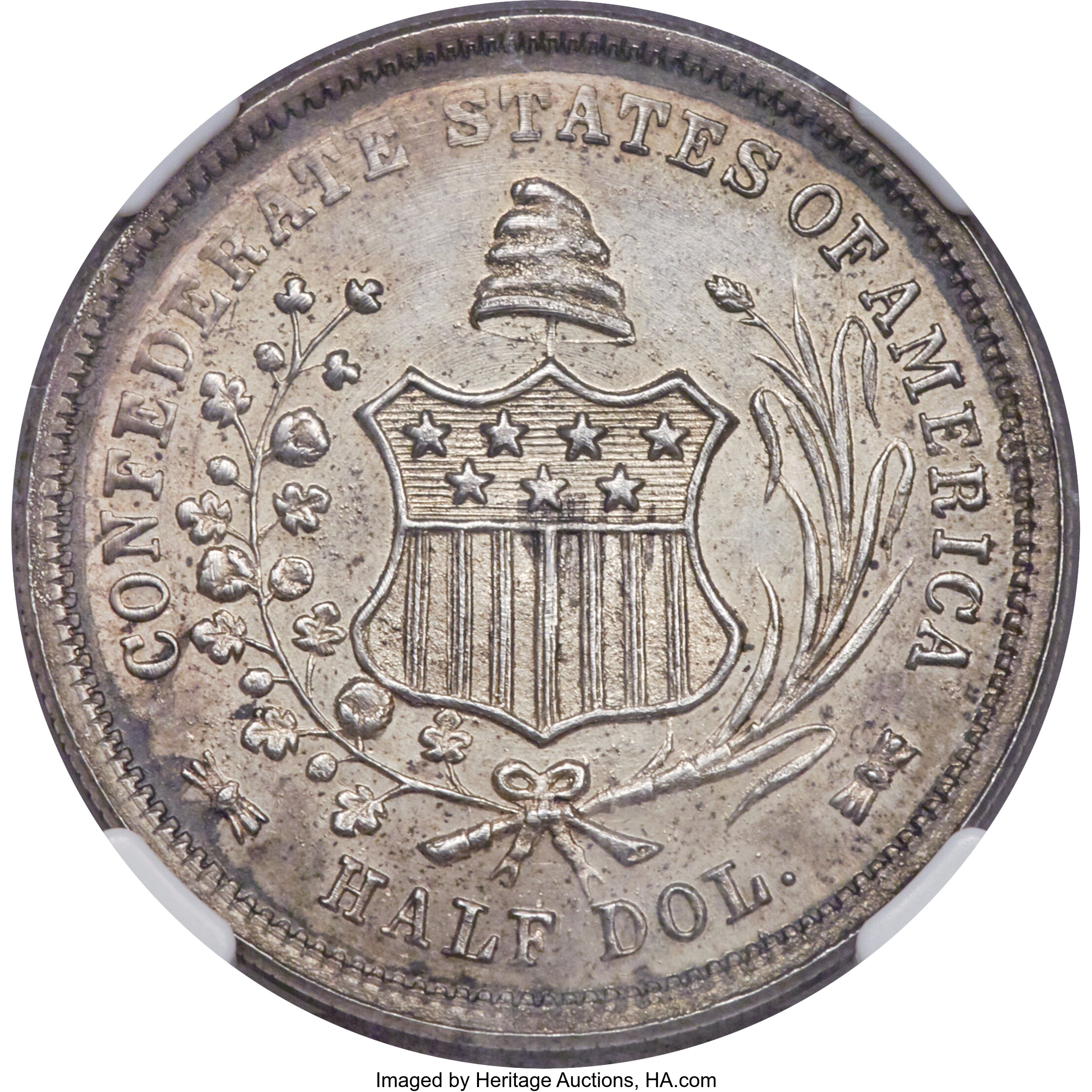 1861 50C Scott Restrike MS65 NGC.... Confederate States of America ...