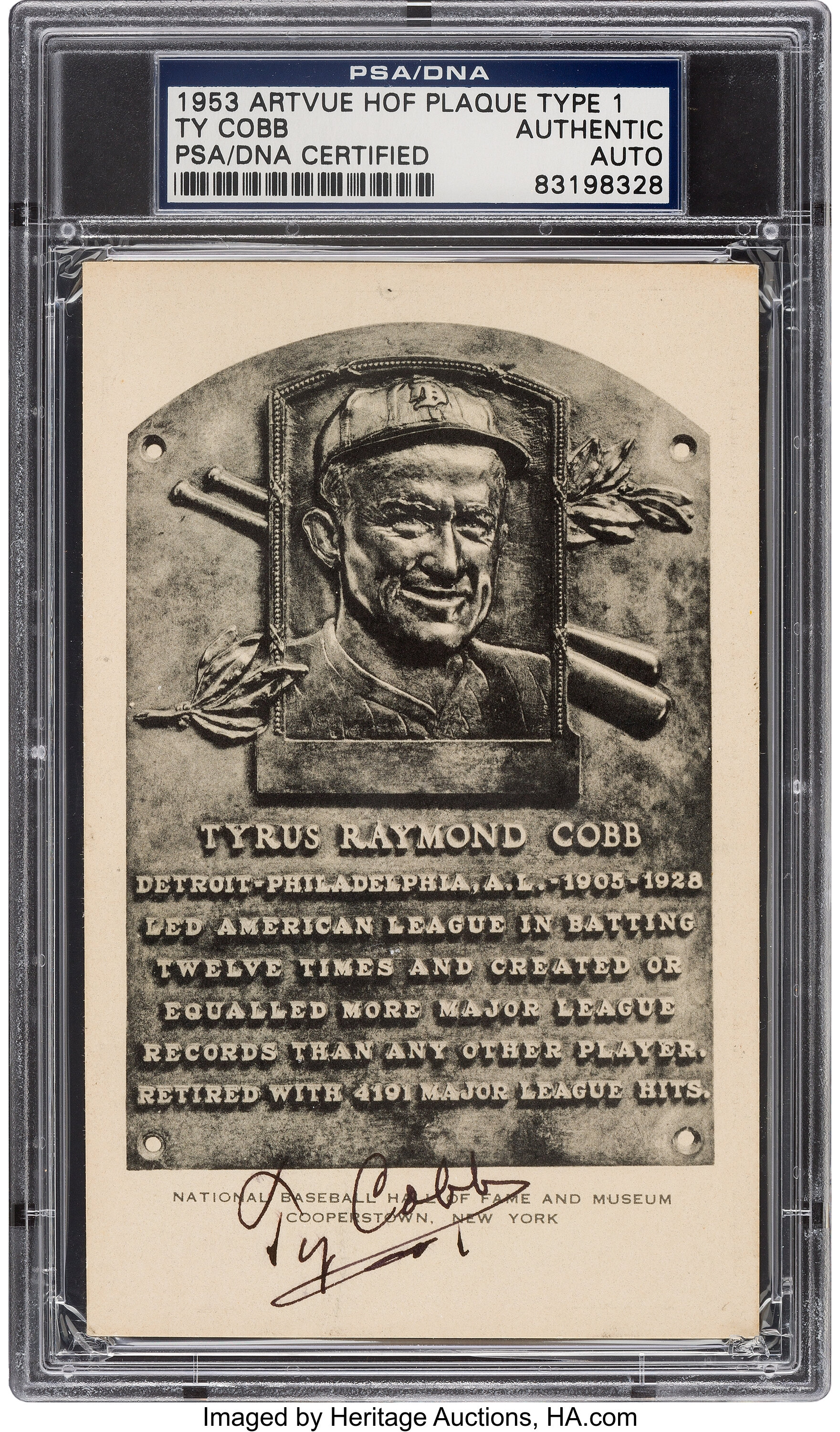 Cobb, Ty  Baseball Hall of Fame